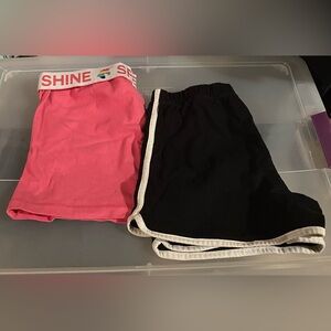 Kids Pink and Black Shorts Set